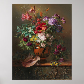 Poster Fleurs dans un vase grec par J.J. van Os