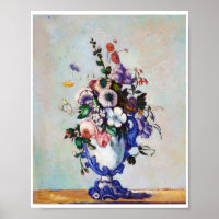 Fleurs dans un Vase Rococo, Paul Cezanne
