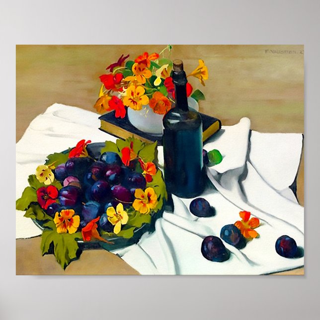 Poster Fleurs dans Vase 1923 par Felix Vallotton (Devant)