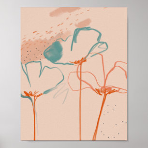 Poster Fleurs d'art Abstraites