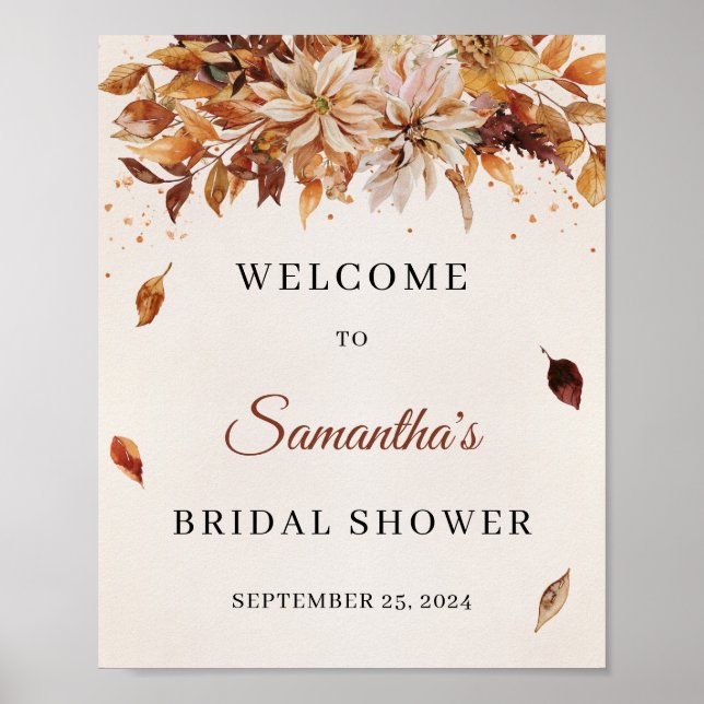 Poster Fleurs d'automne et d'automne Marigold Boho signe  (Devant)