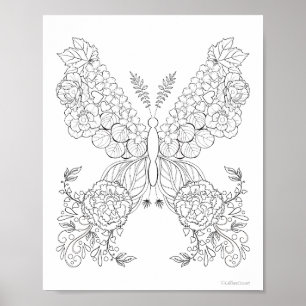 Poster Fleurs de beurre #10 Coloriage détaillé