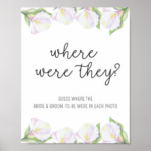 Poster Fleurs de calla blanches - Où Étaient-elles