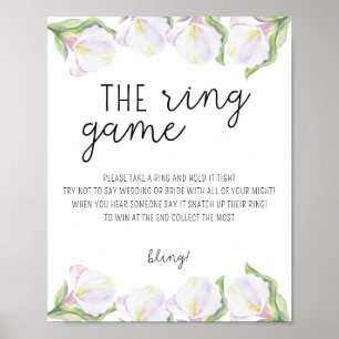 Poster Fleurs de Calla - Mettez une bague sur l'affiche d