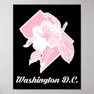 Poster Fleurs de cerisier Sakura sur le district de Washi