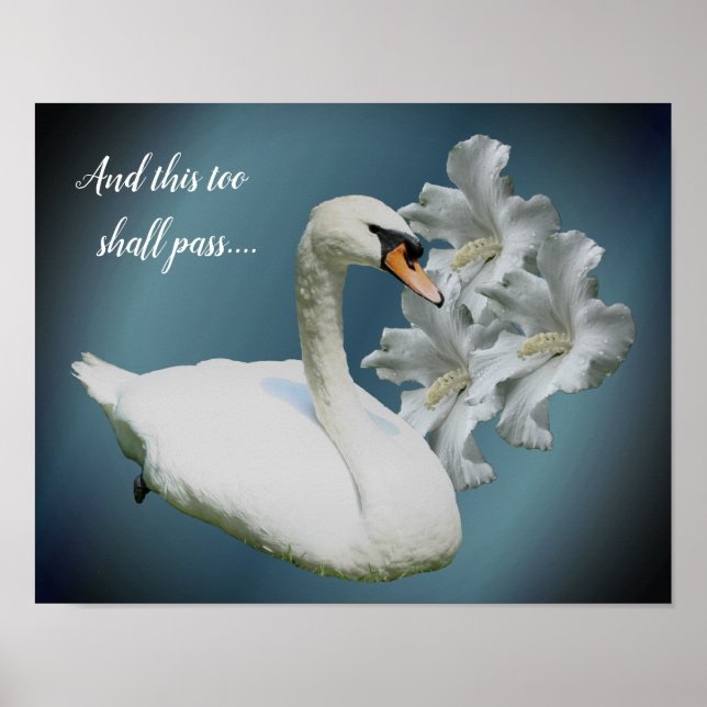 Poster Fleurs De Cygne Et D'Hibiscus Inspirationnelles (Devant)