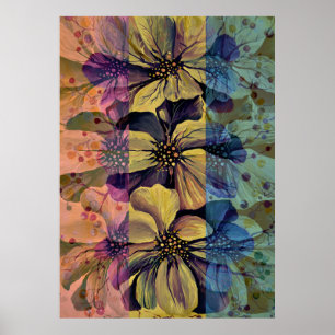 Poster Fleurs de Delphinium utopique