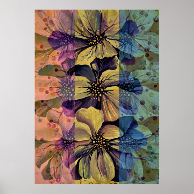 Poster Fleurs de Delphinium utopique (Devant)