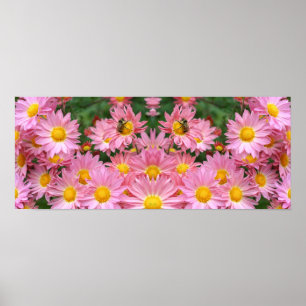 Poster Fleurs De Faisée Rose Et Miroir D'Abeille Bumble A