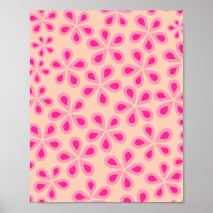 Poster Fleurs De Faisy 05 Orange Et Rose