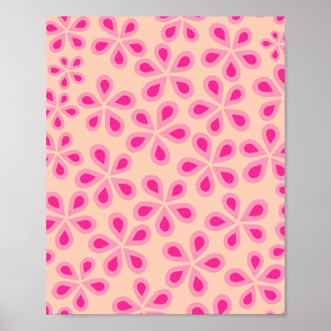 Poster Fleurs De Faisy 05 Orange Et Rose (Devant)