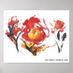 Poster Fleurs de feu