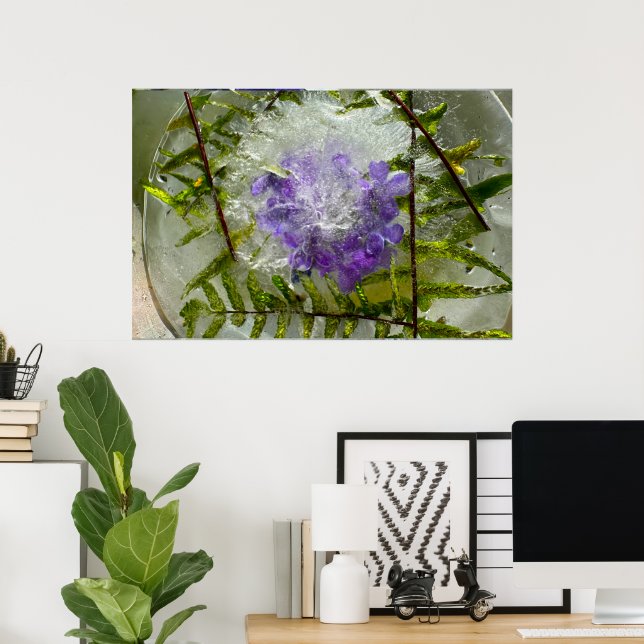 Poster Fleurs de Glace,  (Bureau à domicile)