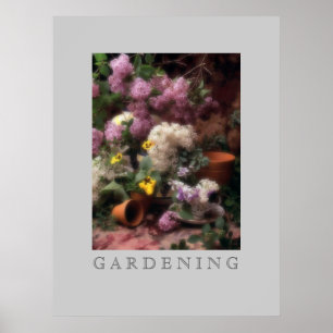 Poster Fleurs de jardin