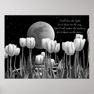 Poster Fleurs de lune
