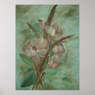Poster Fleurs de magnolia
