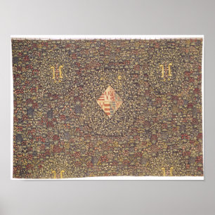 Poster Fleurs de Mille avec le manteau des bras de