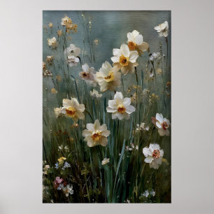 Poster Fleurs de Narcisse Imprimables Art Mural, Antique 