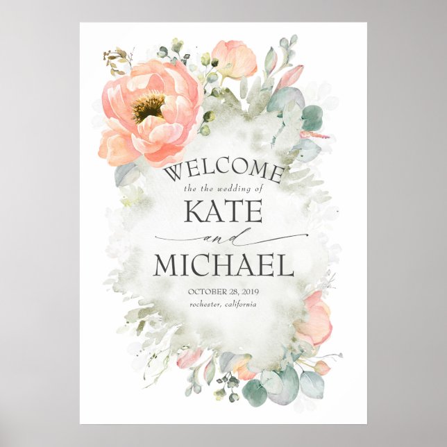 Poster Fleurs de Pêche et Mariage de verdure (Devant)