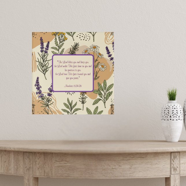 Poster Fleurs de plantes Bénédiction personnalisable (Créateur téléchargé)