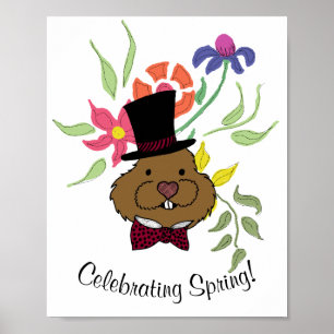 Poster Fleurs de printemps de Cravate de mâchoire supérie