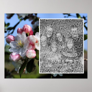 Poster Fleurs de printemps joyeuses Ajouter votre photo