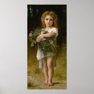 Poster Fleurs de printemps par William Bouguereau