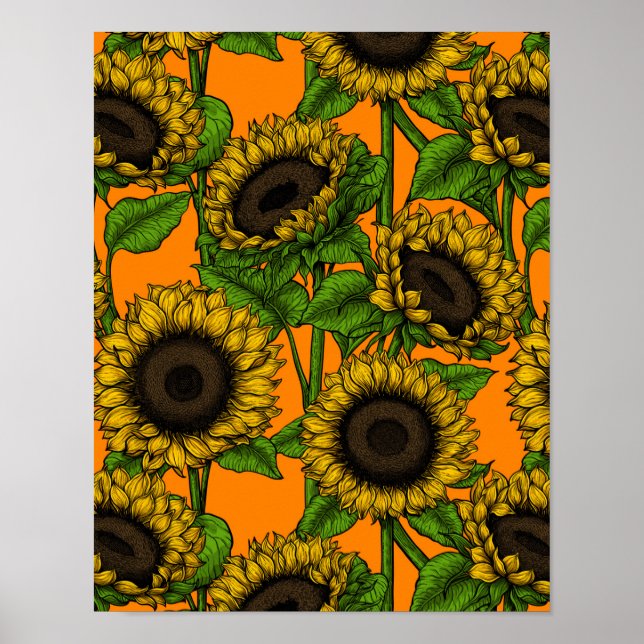 Poster Fleurs de soleil (Devant)