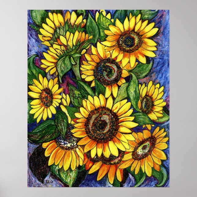 Poster Fleurs de soleil (Devant)
