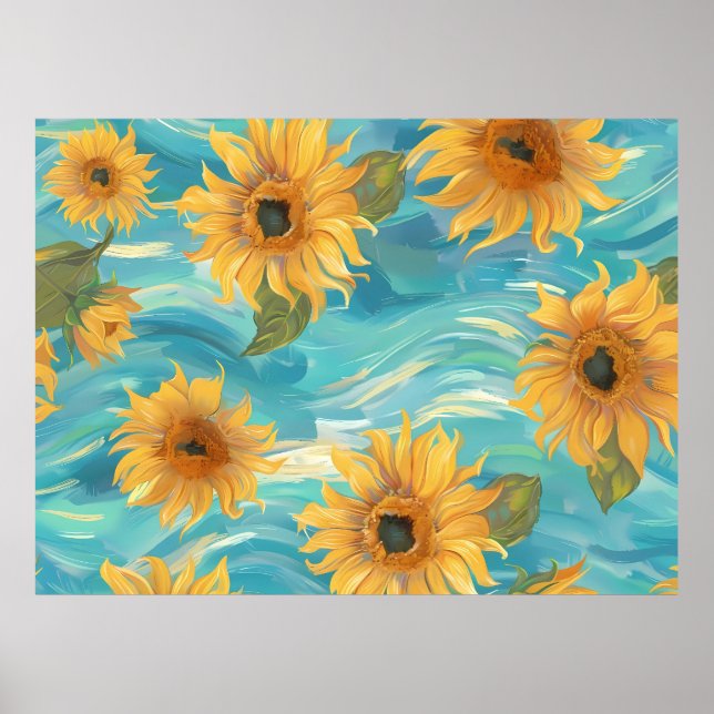 Poster Fleurs de soleil (Devant)