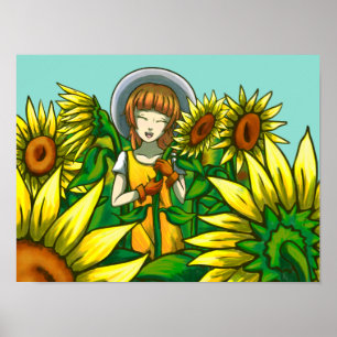 Poster Fleurs de soleil