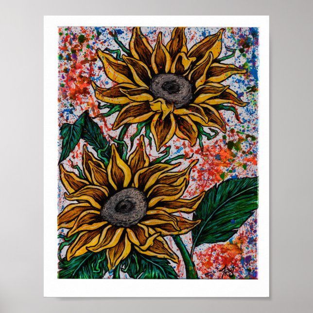 Poster Fleurs de soleil (Devant)