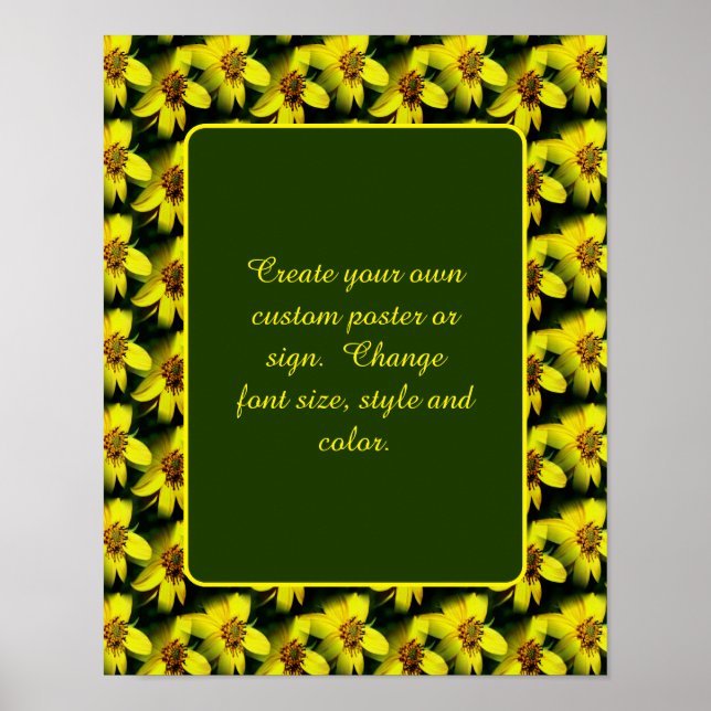 Poster Fleurs de soleil Créez votre propre personnalisati (Devant)