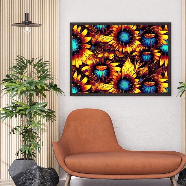 Poster Fleurs de soleil lumineuses (Créateur téléchargé)