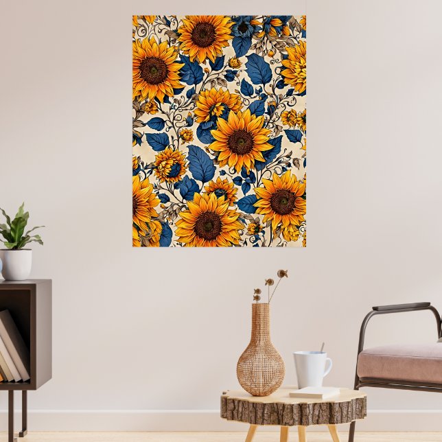 Poster Fleurs de soleil rayonnantes : Symphonie de joie c (Salon 3)