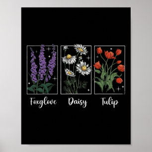 Poster Fleurs de Trump Fleur de Digitale Daisy Tulipe Sub