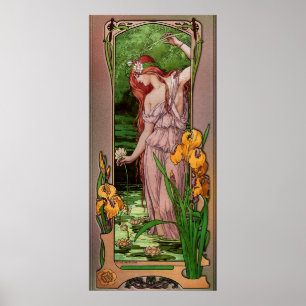 Poster Fleurs d'eau par Élisabeth Sonrel