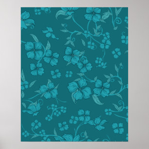 Poster Fleurs déplaisantes Motif 9