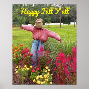 Poster Fleurs d'épouvantail et d'automne à Bok Tower Gard