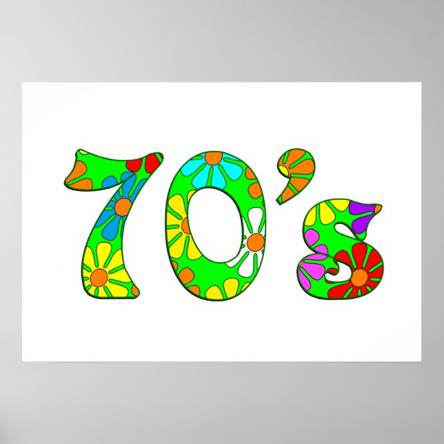 Poster Fleurs des années 70 (Devant)
