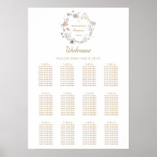 Poster fleurs des prairies conception de la couronne Bapt