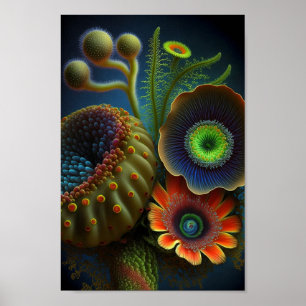 Poster Fleurs d'imaginaire surréalistes