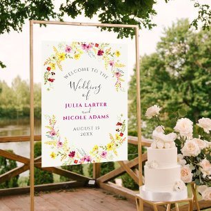 Poster Fleurs d'orchidées violettes roses Mariage de cour