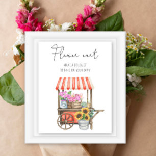 Poster Fleurs douche de mariée - Chariot de fleurs