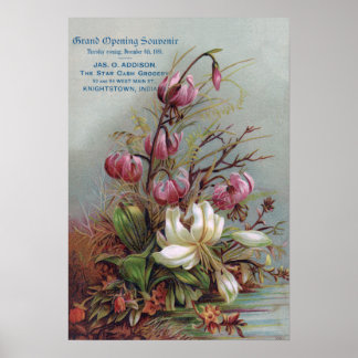Poster Fleurs d'ouverture Knightstown, Indiana