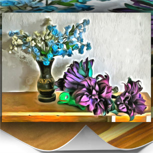 Poster Fleurs en soie et en corn Husk 2190 Imprimer