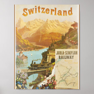 Poster Fleurs en Suisse