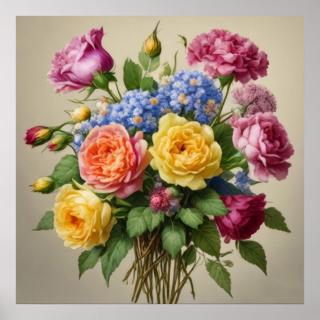 Poster Fleurs Épanouies (Devant)