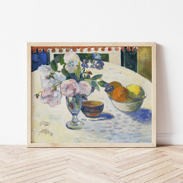Poster Fleurs et bol de fruits | Paul Gauguin (Créateur téléchargé)