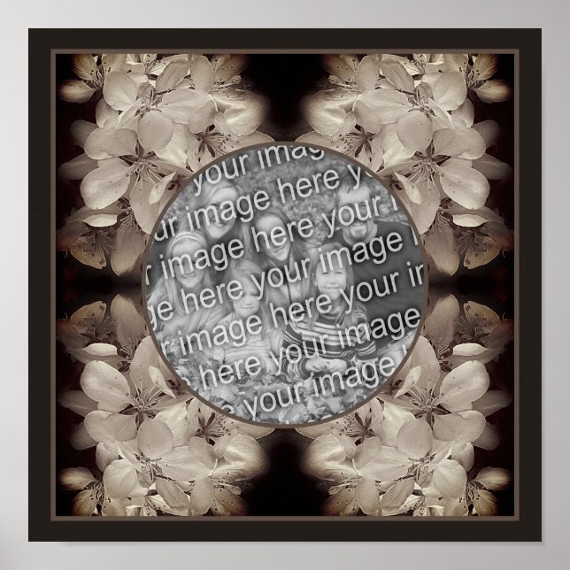 Poster Fleurs Fleurs Abstraites Ajouter Votre Photo (Devant)